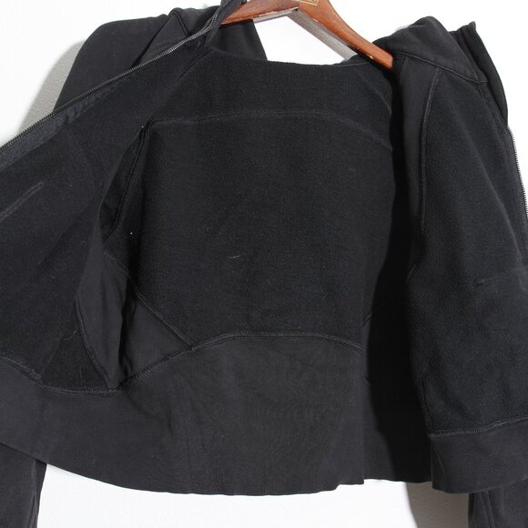 Lululemon Scuba Oversized Full Zip Hoodie Jacket Black Cotton Terry XS / Small - Picture 13 of 16
